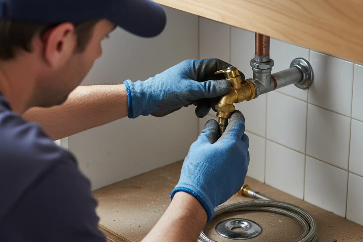 Shutoff valve and fitting work during Repiping in Redwood